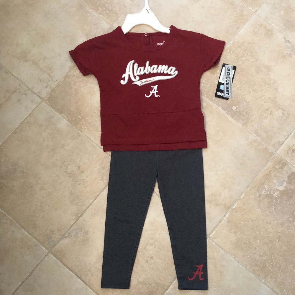 Adorable Alabama Girls Tee & Legging Set sz 4 NWT